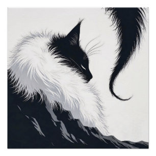 Minimalist Silent Cat Poster