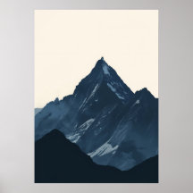 Minimalist Silhouette Painting Mountain