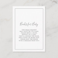Minimalist Silver Baby Shower Books for Baby