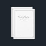 Minimalist Silver Bridal Shower Words of Wisdom Advice Card<br><div class="desc">This minimalist silver bridal shower words of wisdom advice card is perfect for a simple wedding shower and can be used for any event. The modern romantic design features classic silver grey and white typography paired with a rustic yet elegant calligraphy with vintage hand lettered style. Customisable in any colour....</div>