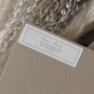 Minimalist Silver Return Address Label