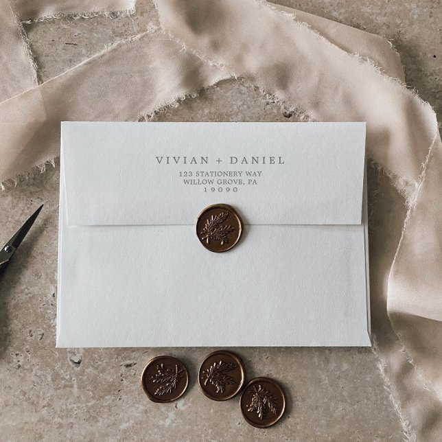 Minimalist Silver Typography Wedding Invitation Envelope (Creator Uploaded)