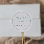 Minimalist Silver Wedding Envelope Seals<br><div class="desc">These minimalist silver wedding envelope seals are perfect for a simple wedding. The modern romantic design features classic silver grey and white typography paired with a rustic yet elegant calligraphy with vintage hand lettered style. Customisable in any colour. Keep the design simple and elegant, as is, or personalise it by...</div>