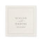 Minimalist Silver Wedding Napkins