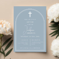 Minimalist simple arch blue baptism