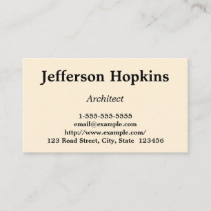 Minimalist & Simple Architect Business Card