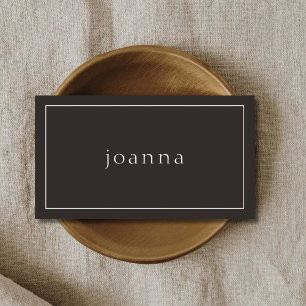 Minimalist Simple Black White Beauty Business Card