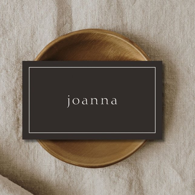 Minimalist Simple Black White Beauty Business Card (Creator Uploaded)