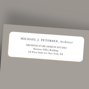 Minimalist simple business basic template return address label