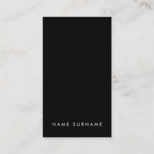 Minimalist Simple Clean Typo Font B&W Vertical Business Card
