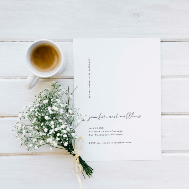 minimalist simple clean wedding invitation (Creator Uploaded)