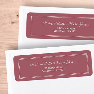 Minimalist Simple Cursive Script Return Address Label
