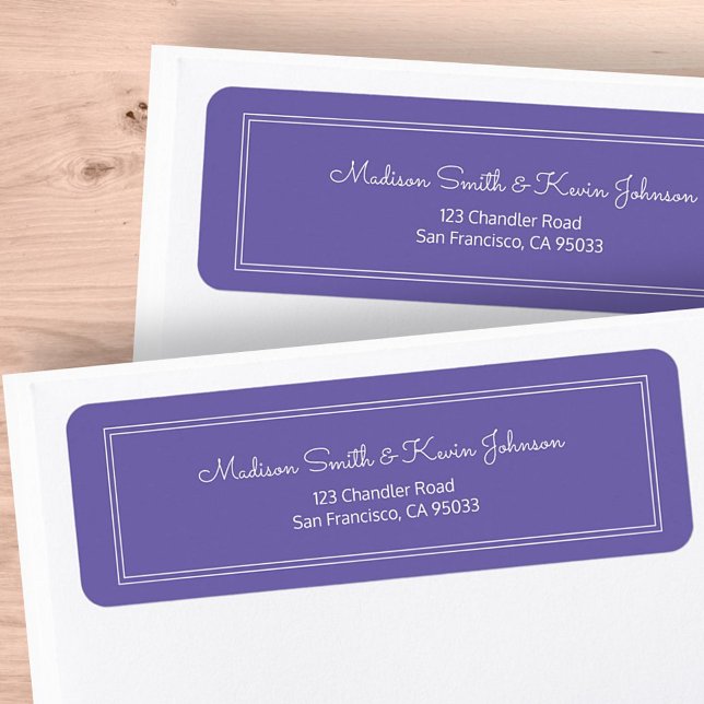Minimalist Simple Cursive Script Return Address Label (Creator Uploaded)