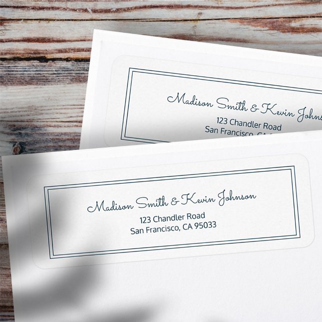 Minimalist Simple Cursive Script Return Address Label (Creator Uploaded)