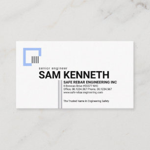 Minimalist Simple Double Line Engineering Business Card