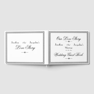 Minimalist Simple Elegant Classic Wedding Guest Book
