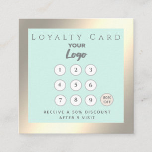 Minimalist simple elegant luxury custom logo loyal loyalty card