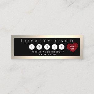 Minimalist simple elegant luxury luminous heart loyalty card