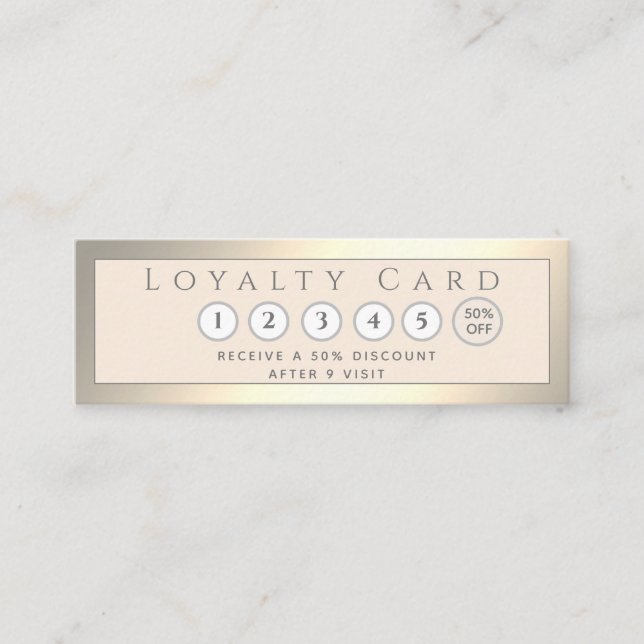 Minimalist simple elegant luxury luminous loyalty card (Front)