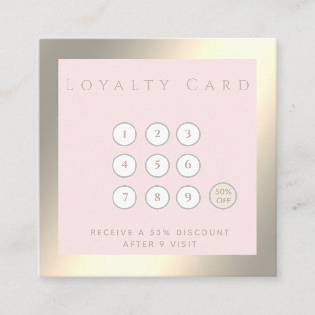 Minimalist simple elegant luxury luminous loyalty card (Front)