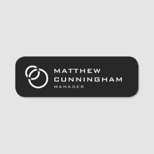 Minimalist Simple Elegant Modern Logo Name Tag