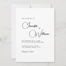Minimalist Simple Elegant Modern White Wedding