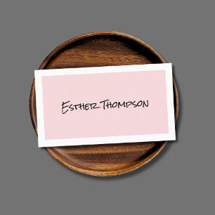 Minimalist Simple Elegant Pale Pink Consultant Business Card