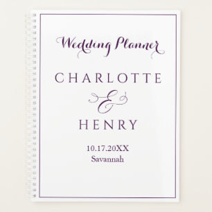 Minimalist Simple Elegant Purple Wedding Planner