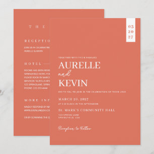Minimalist Simple Elegant QR Code Wedding Invitation