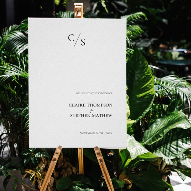 Minimalist Simple Elegant Welcome To Our Wedding Poster (Creator Uploaded)