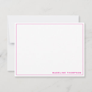 Minimalist Simple Girly Magenta Card