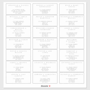 Minimalist Simple Guest Address Labels