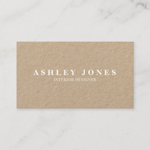 Minimalist Simple Kraft Business Card