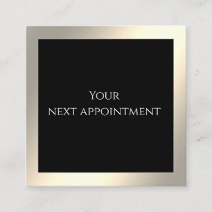 Minimalist simple luxury gold foil appointment card