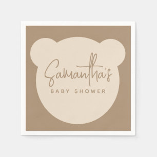 Minimalist simple modern Baby Shower Napkin