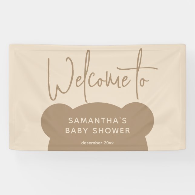 Minimalist simple modern Baby Shower welcome Banner (Horizontal)