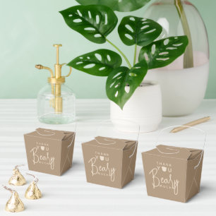 Minimalist simple modern bear Baby Shower Favour Box