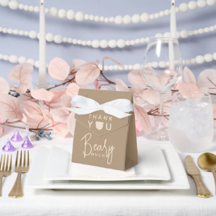 Minimalist simple modern bear Baby Shower Favour Box