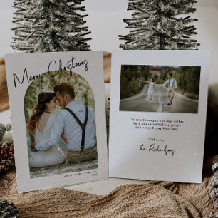 Minimalist simple modern photo Christmas card