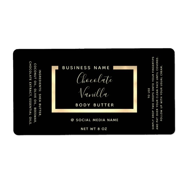 Minimalist simple modern typography gold frame (Front)