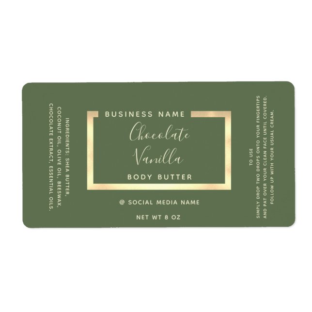 Minimalist simple modern typography gold frame  (Front)