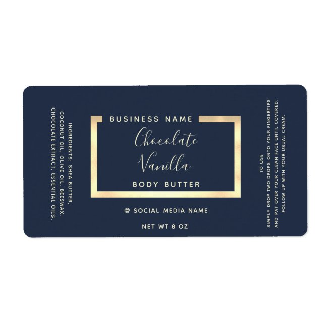 Minimalist simple modern typography gold frame (Front)