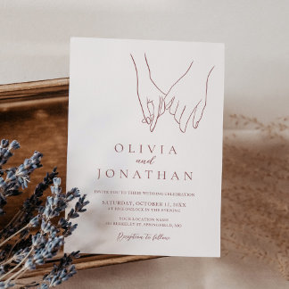 Minimalist Simple Modern Wedding Invitation