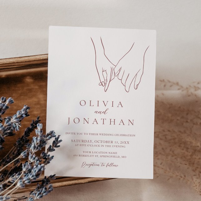 Minimalist Simple Modern Wedding Invitation (Creator Uploaded)