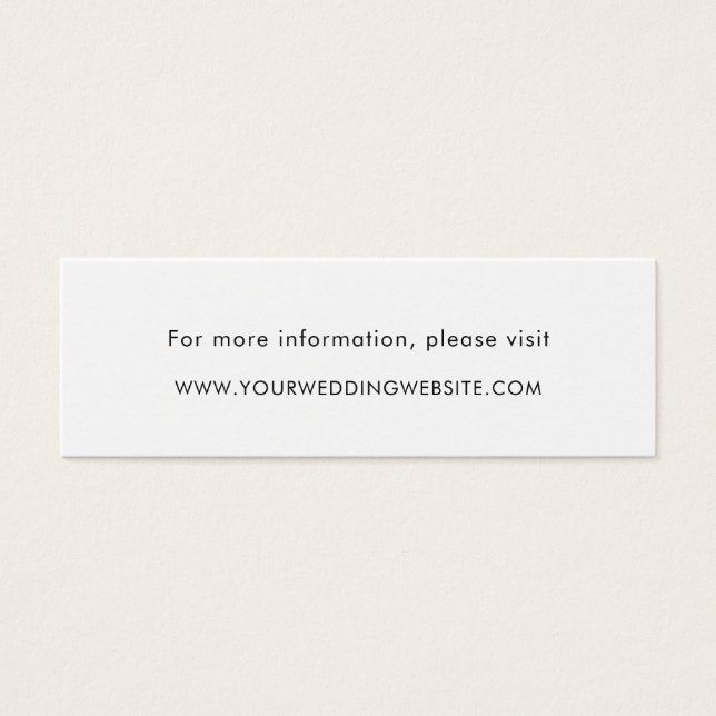 Minimalist Simple Modern Wedding Website Cards (Front)