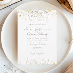 Minimalist Simple Modern Yellow Wildflower Wedding Invitation<br><div class="desc">Invite your loved ones to celebrate your special day with this beautiful, summery wedding invitation featuring delicate yellow and white watercolor wildflowers. Perfect for spring or summer weddings, this simple and airy design captures the natural charm of wildflower blooms, evoking a sense of romance and fresh elegance. Easily customisable online,...</div>