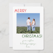 Minimalist Simple Personalised Christmas Card