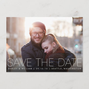 Minimalist Simple Photo Save the Date Card