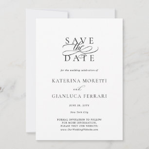 Minimalist Simple Photo Save the Date Invitation