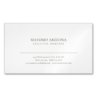 Minimalist Simple Plain Magnetic Business Card
